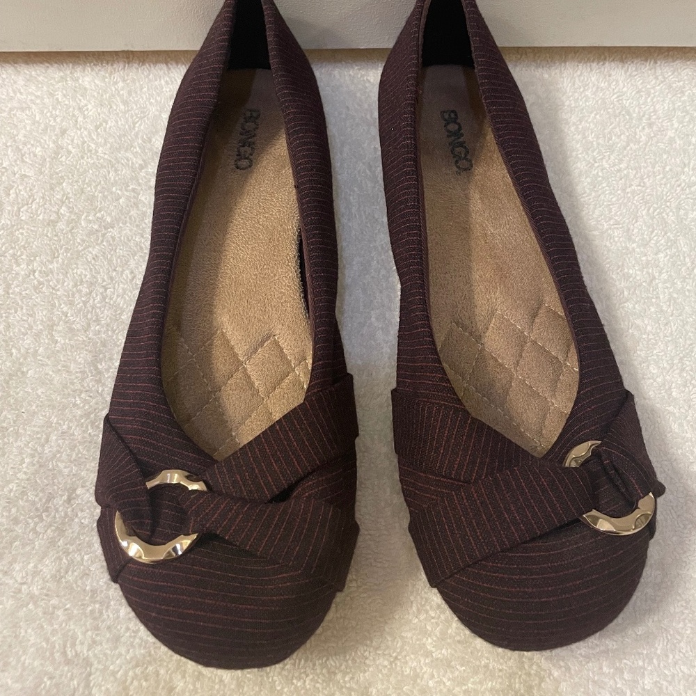 Bongo shoes / Navy & Red stripes